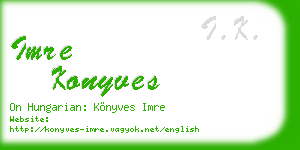 imre konyves business card