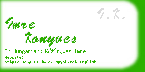 imre konyves business card